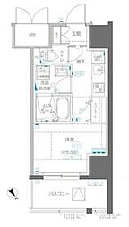 東京メトロ日比谷線 南千住駅 徒歩8分の賃貸マンション 4階1Kの間取り