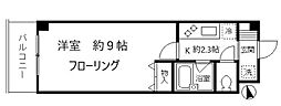 東武東上線 ときわ台駅 徒歩11分の賃貸マンション 3階1Kの間取り
