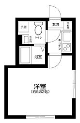 つくばエクスプレス 青井駅 徒歩6分の賃貸アパート 2階1Kの間取り