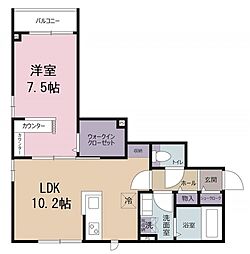 京王線 笹塚駅 徒歩2分の賃貸アパート 2階1LDKの間取り