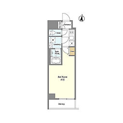 JR埼京線 赤羽駅 徒歩8分の賃貸マンション 2階1Kの間取り