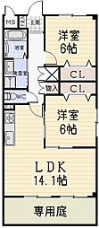 間取図画像 2LDK