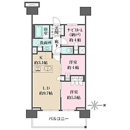 都営新宿線 東大島駅 徒歩8分の賃貸マンション 7階2SLDKの間取り