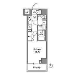 都営浅草線 本所吾妻橋駅 徒歩10分の賃貸マンション 3階1Kの間取り