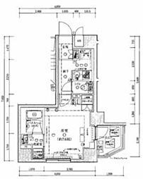 東京メトロ千代田線 綾瀬駅 徒歩3分の賃貸マンション 1階1Kの間取り