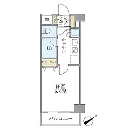 JR山手線 新宿駅 徒歩9分の賃貸マンション 7階1Kの間取り