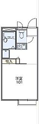 レオパレスＭＩＴＳＵＩＲＩ 201 2階1Kの間取り