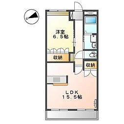 名古屋市営東山線 星ヶ丘駅 バス23分 けやき公園下車 徒歩5分の賃貸アパート 2階1LDKの間取り