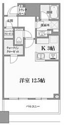 ＢｒｉｌｌｉａＴｏｗｅｒｓ目黒サウスレジデンス 8階ワンルームの間取り