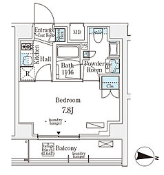 京王井の頭線 池ノ上駅 徒歩10分の賃貸マンション 3階1Kの間取り
