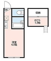 小田急小田原線 相模大野駅 徒歩15分の賃貸アパート 1階1Kの間取り