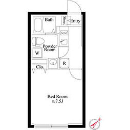 小田急小田原線 参宮橋駅 徒歩3分の賃貸マンション 1階1Kの間取り