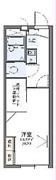 レオパレスコスモ 201 2階1Kの間取り