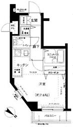 東武東上線 ときわ台駅 徒歩6分の賃貸マンション 5階ワンルームの間取り