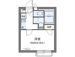 東武伊勢崎線 東向島駅 徒歩6分の賃貸マンション 2階1Kの間取り