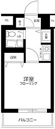 JR山手線 田端駅 徒歩4分の賃貸マンション 5階1Kの間取り