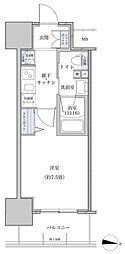 パークアクシス名古屋山王橋 1Kの間取図画像