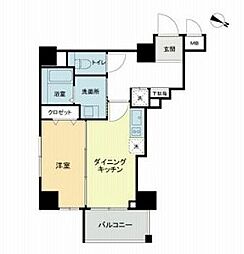 都営三田線 板橋本町駅 徒歩5分の賃貸マンション 8階1DKの間取り