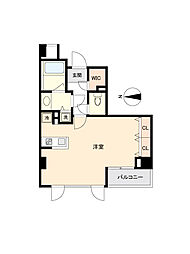 東京メトロ丸ノ内線 中野坂上駅 徒歩5分の賃貸マンション 4階ワンルームの間取り
