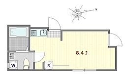 AMATERRACE東武練馬 1階ワンルームの間取り