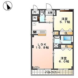 間取図画像 2LDK
