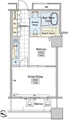 JR山手線 大塚駅 徒歩9分の賃貸マンション 4階1LDKの間取り