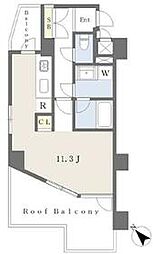 西武新宿線 沼袋駅 徒歩5分の賃貸マンション 3階ワンルームの間取り
