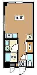 都営三田線 白山駅 徒歩4分の賃貸マンション 2階ワンルームの間取り