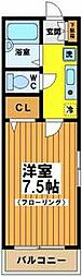 京王線 明大前駅 徒歩10分の賃貸マンション 2階1Kの間取り