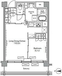 東京メトロ千代田線 代々木上原駅 徒歩9分の賃貸マンション 4階1LDKの間取り