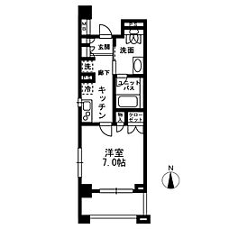 西武新宿線 下落合駅 徒歩5分の賃貸マンション 6階1Kの間取り