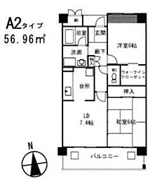 メゾン・フェリーチェ 403 4階2LDKの間取り