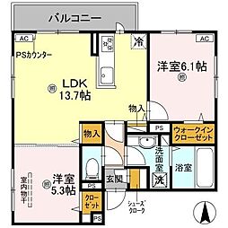 間取図画像 2LDK
