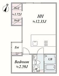 間取図画像 1LDK