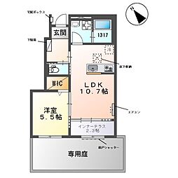 間取図画像 1LDK