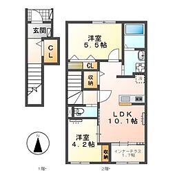 間取図画像 2LDK