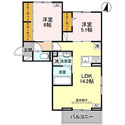 間取図画像 2LDK