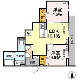 間取図画像 2LDK