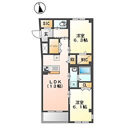 間取図画像 2LDK