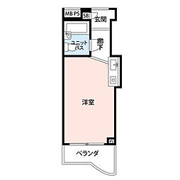 ジョイフル中野坂上 ワンルームの間取図画像