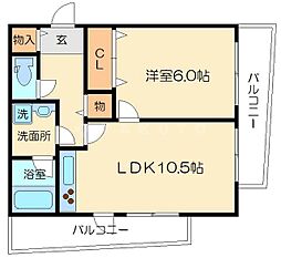 キャニスコート上新庄 9階/-