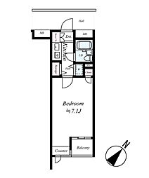 ワイライフ二子玉川 1Kの間取図画像