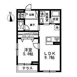 アレグリア 1LDKの間取図画像