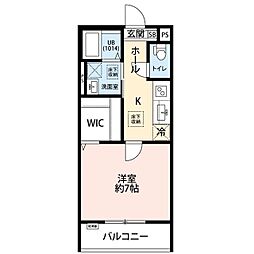 第三銀マンション 1Kの間取図画像