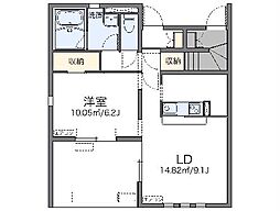 レオネクストコンフォールパレス 1LDKの間取図画像