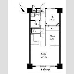 ROSETOWER元今泉 1SLDKの間取図画像