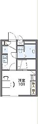 レオパレスボンボニエール 1Kの間取図画像