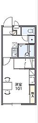 レオパレスLイーズ 1Kの間取図画像
