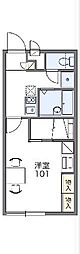 レオパレスオーシャン 1Kの間取図画像