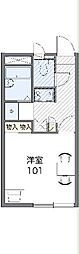 レオパレス針ケ谷の丘 1Kの間取図画像